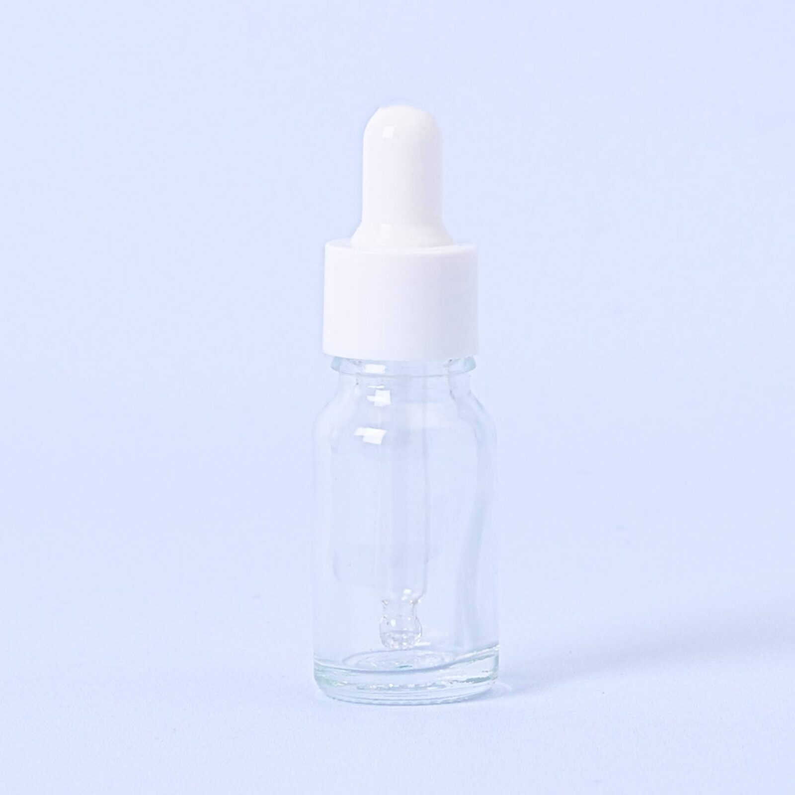 10ml Clear Dropper Bottle With White Pipette - Box of 10