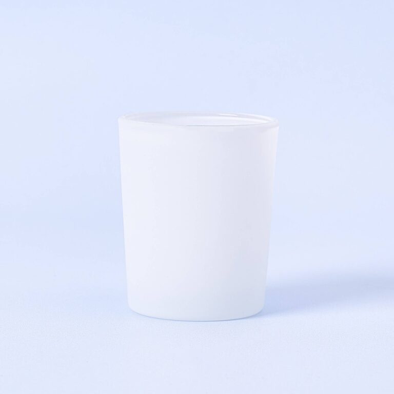 9cl Matte White Candle Glass - Box of 6
