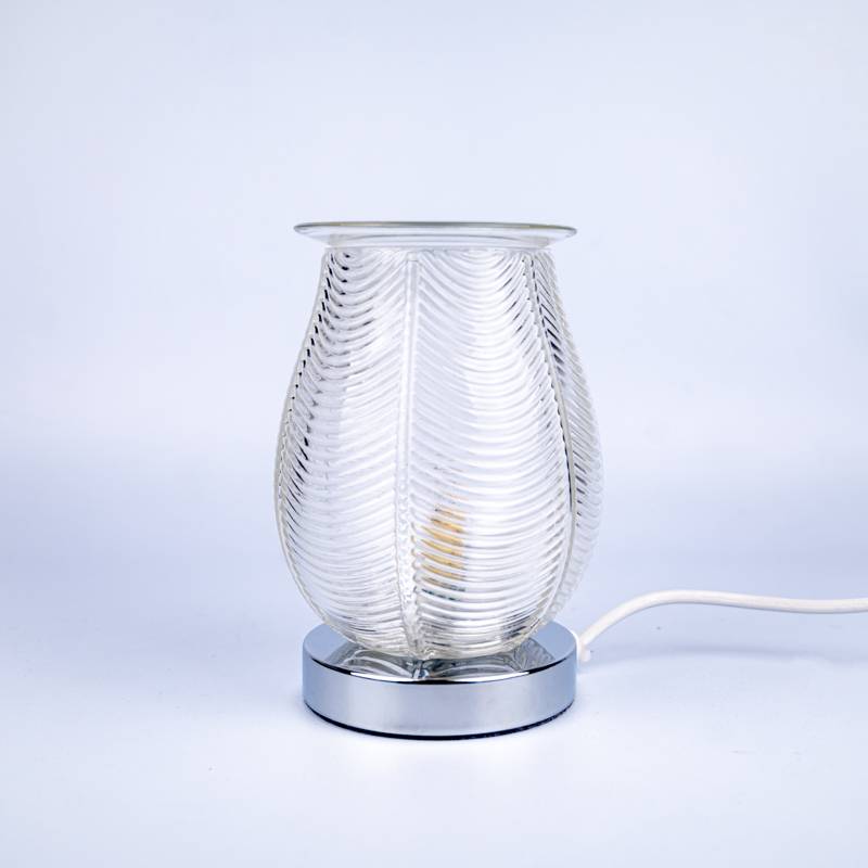 Wax Warmer Ribbed Glass Clear