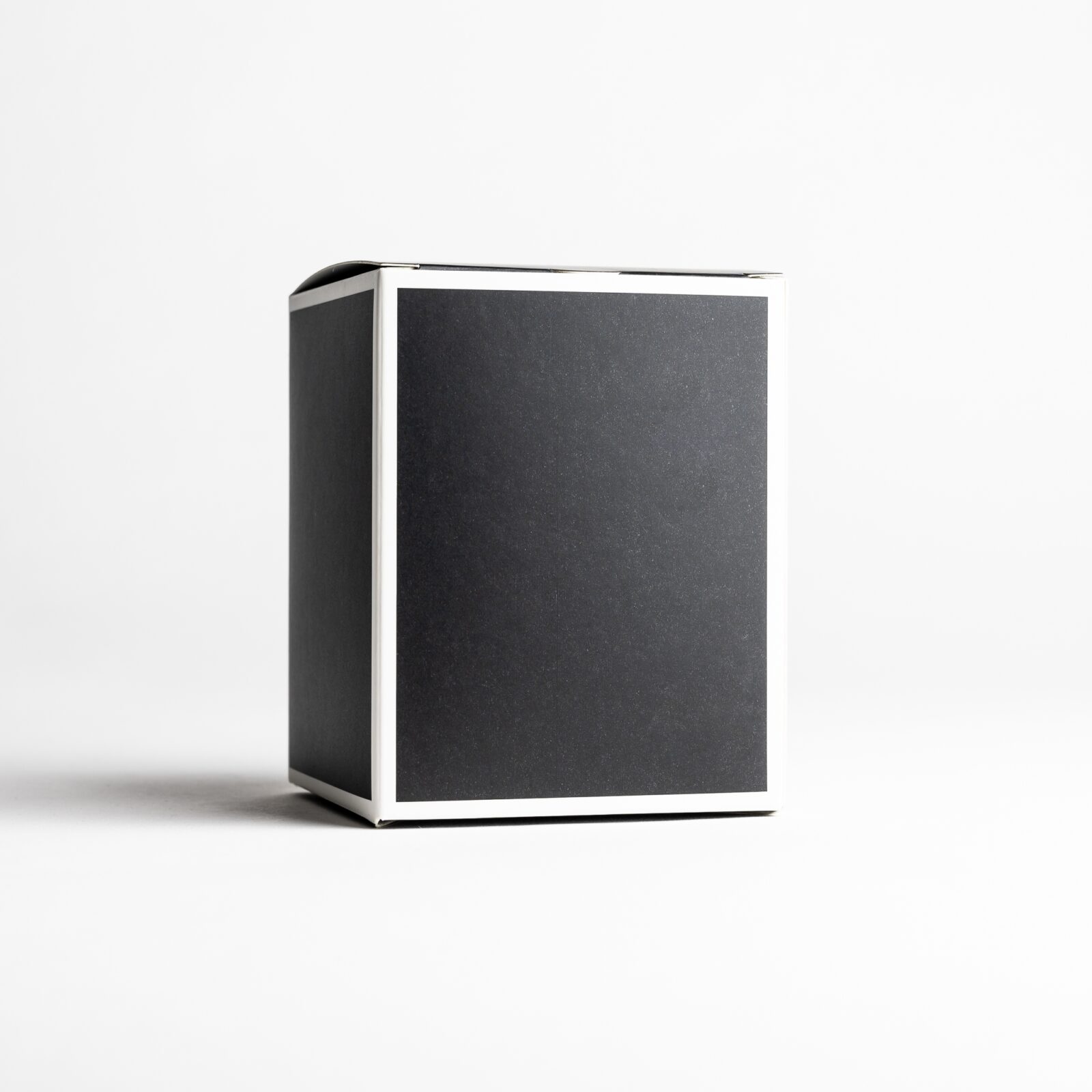 20cl Black Candle Box With White Rim