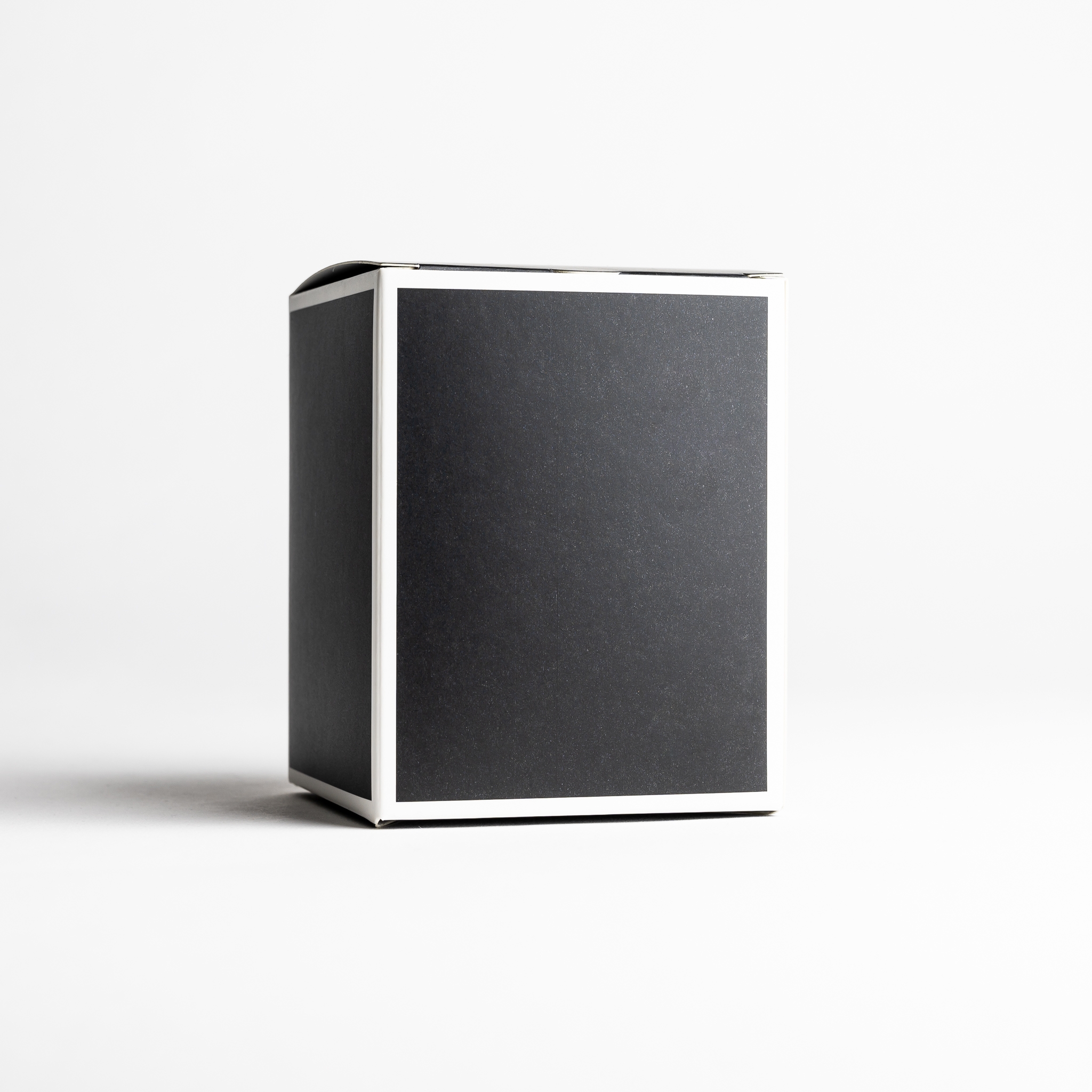 2849 20cl Black Candle Box With White Rim