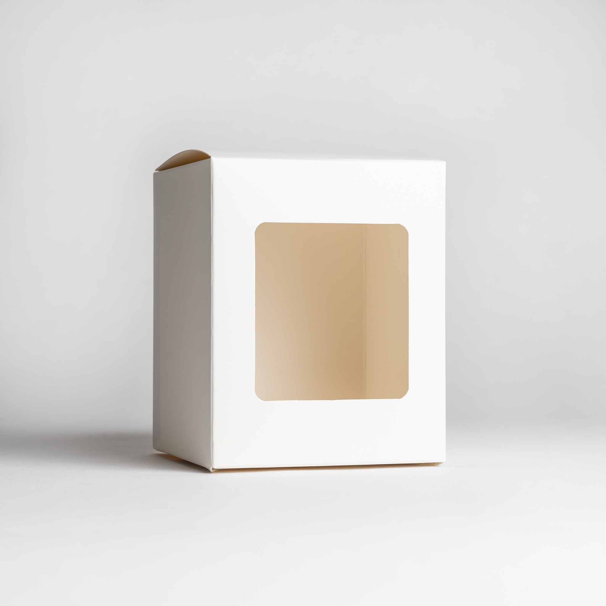 2867 30cl White Candle Box With Window