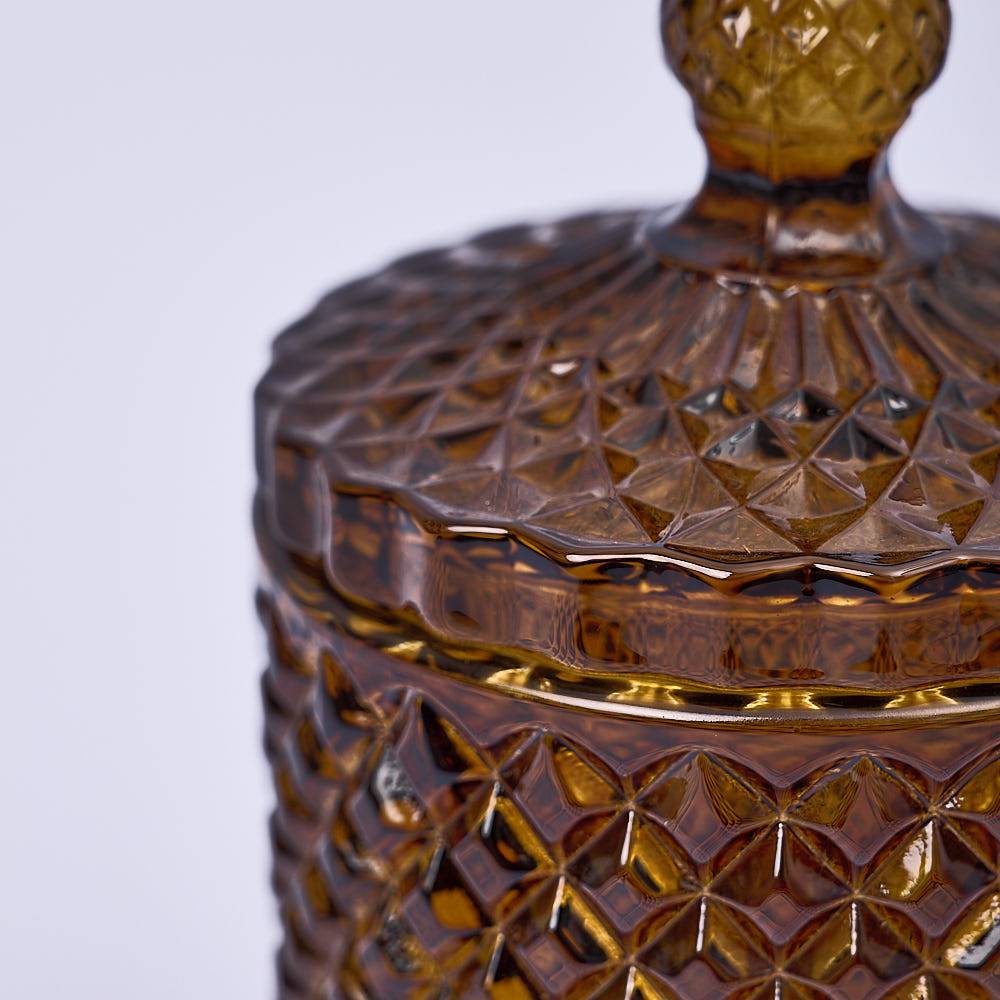 8714 30cl Amber Geo Candle Class - Detail