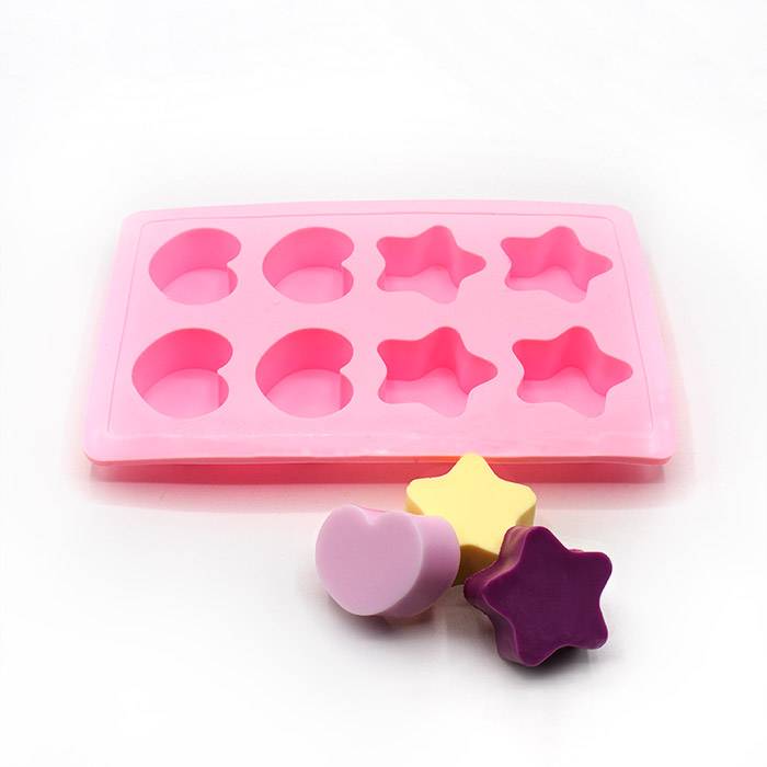 Hearts & Stars Mould, Silicone, Set of 8