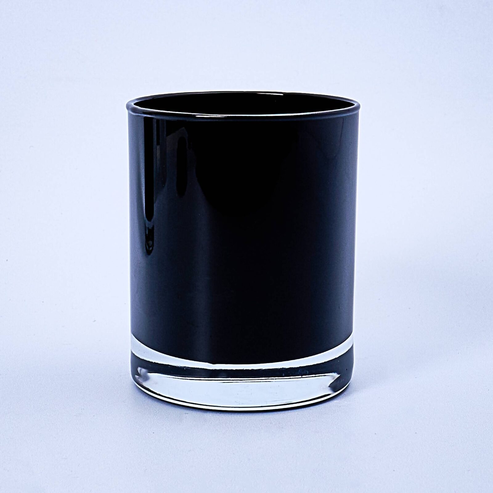 Karen 30cl Gloss Black Candle Glass