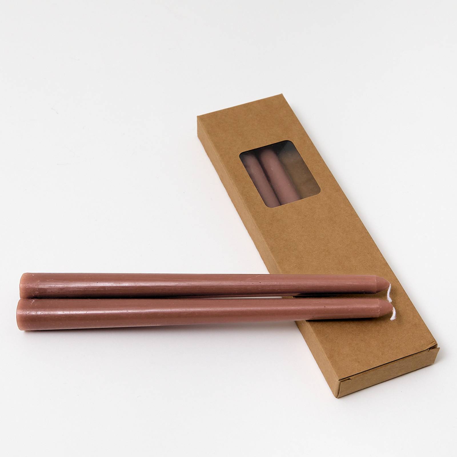 Brown Taper Candles - Pack of 4