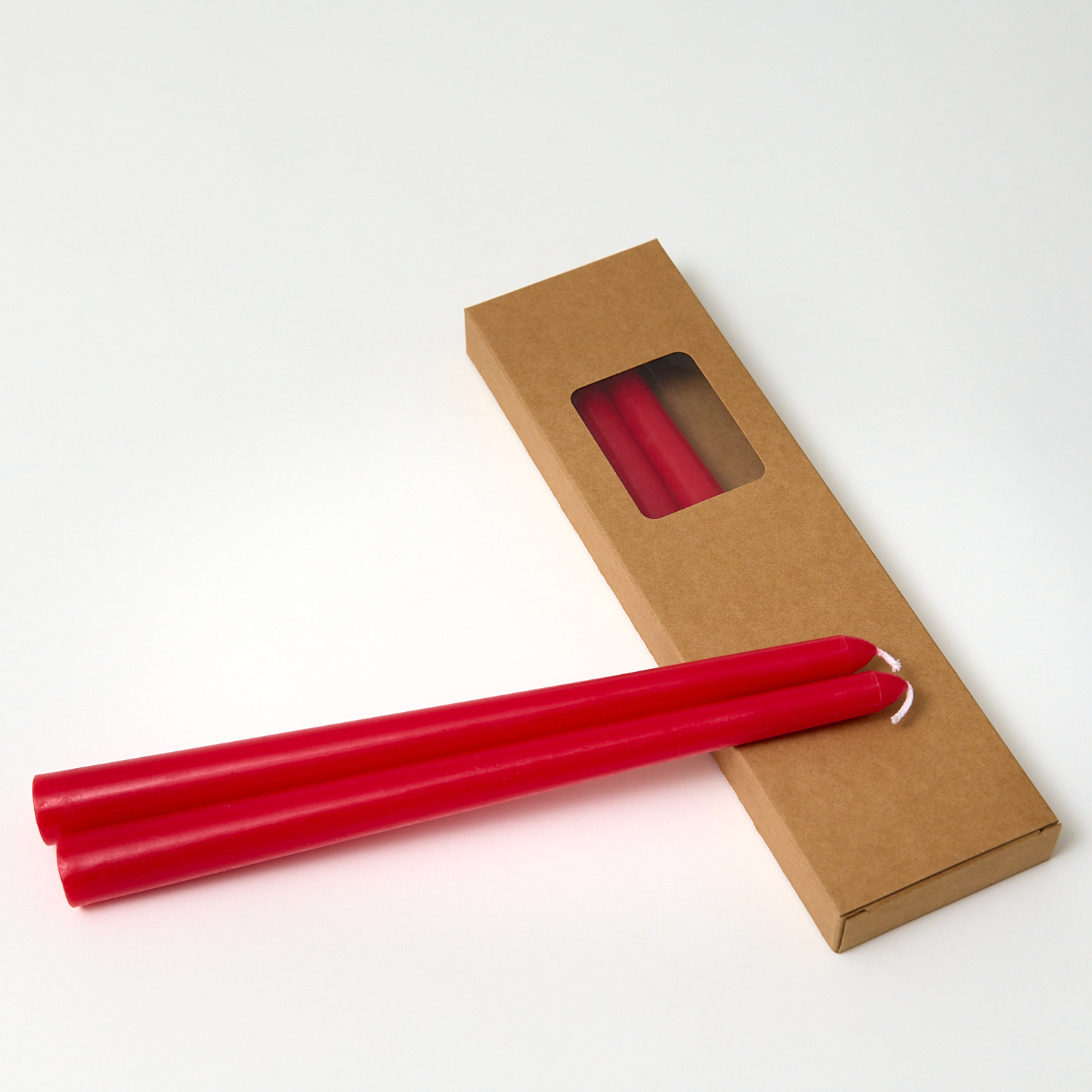 Red Taper Candles - Pack of 4