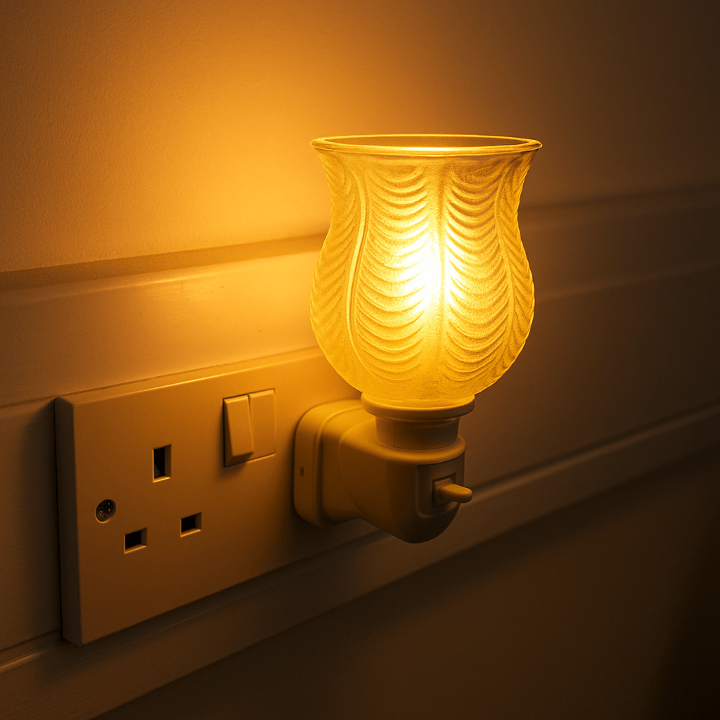 12264 Wax Warmer Ribbed Glass Plug-in Clear